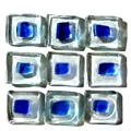 Patilha de vidro 4 x 4 - Blue -Metro quadrado